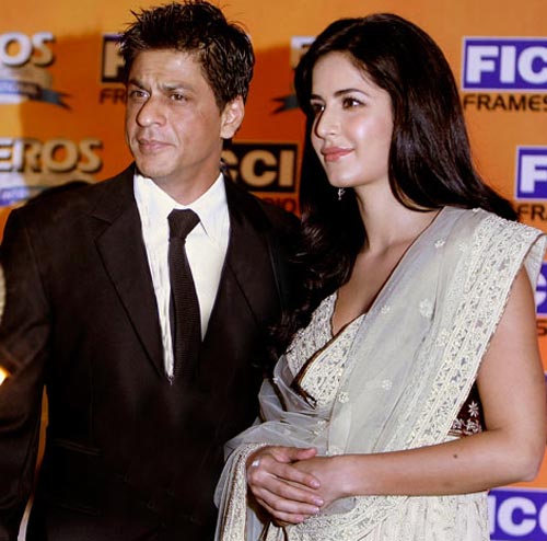 Katrina, Shah Rukh on sets of Yash Chopra's next 